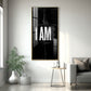 Clean Lines Motivational Glass Finish Vertical Wall Art