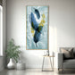 Celestial Plume Glass Finish Vertical Wall Art