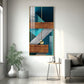 Z Abstraction Glass Finish Vertical Wall Art