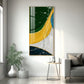Chic Abstraction Glass Finish Vertical Wall Art