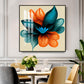 Abstract Ethereal Petals Glass Finish Square Wall Art