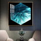 Oceanic Abstraction Glass Finish Square Wall Art