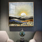 Evening Glow Glass Finish Square Wall Art