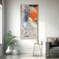 Shellscape Art Glass Finish Vertical Wall Art