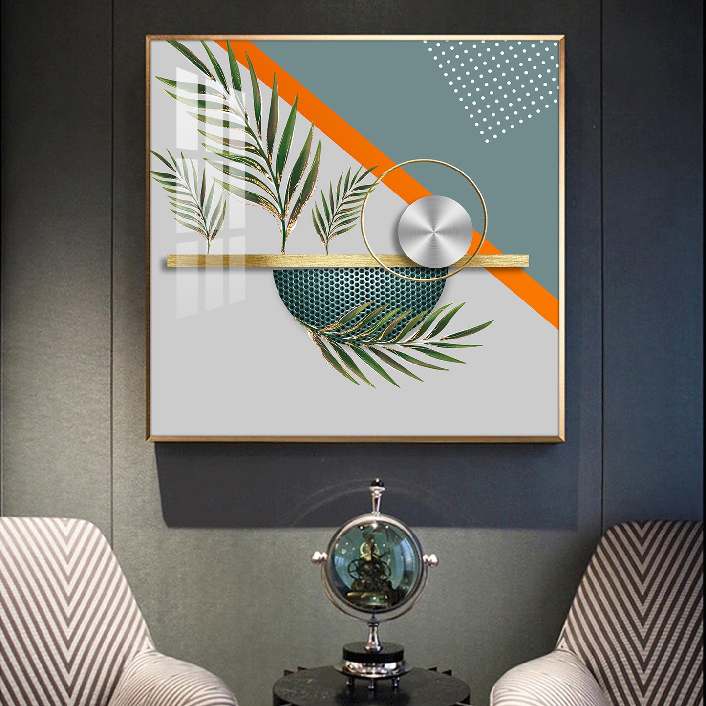 Timeless Tropics Glass Finish Square Wall Art