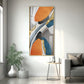 Vivid Abstraction Glass Finish Vertical Wall Art