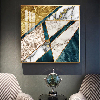 Luxe Serenity Glass Finish Square Wall Art