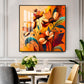 Warmth in Bloom Glass Finish Square Wall Art