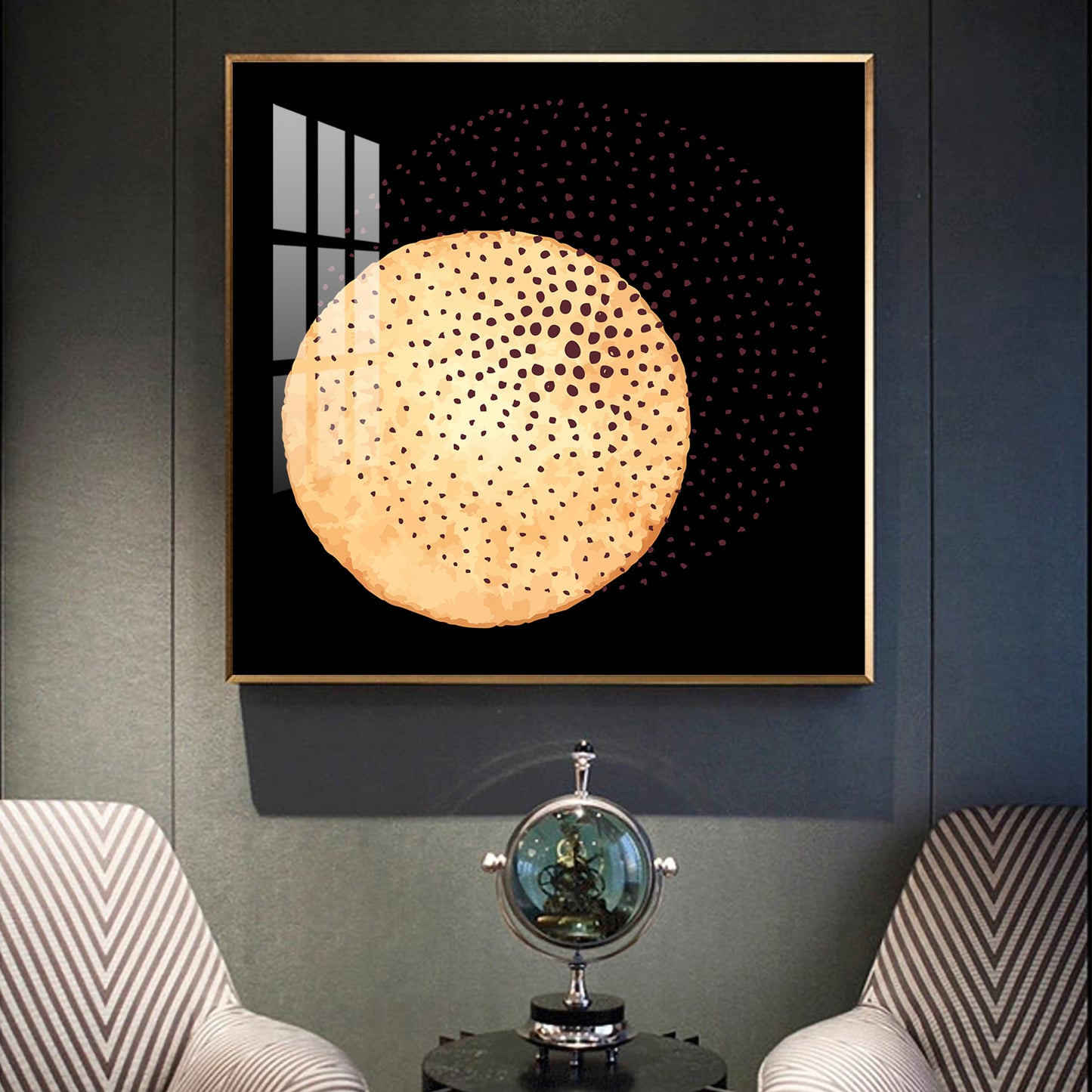 Moonlit Whimsy Glass Finish Square Wall Art