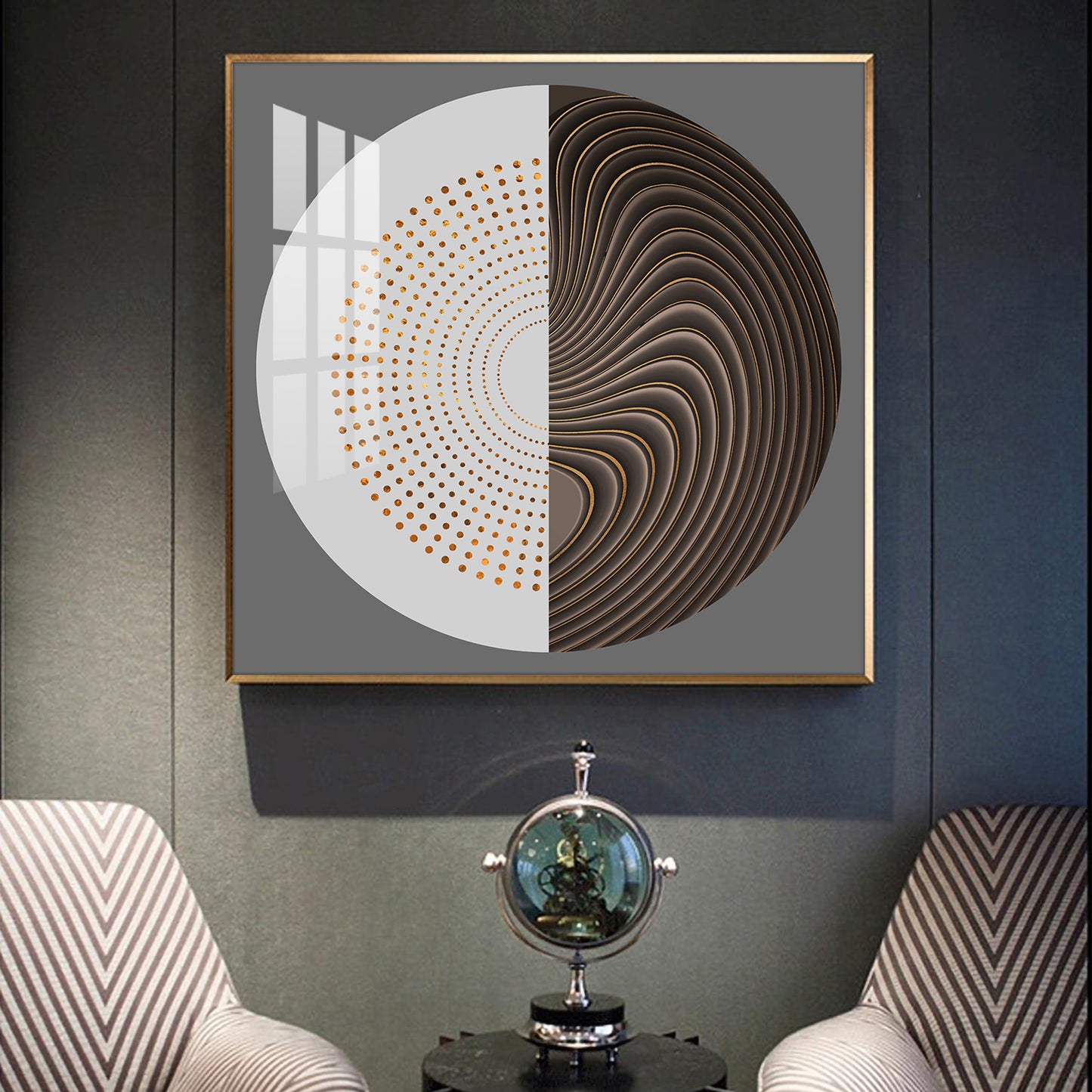 Sphere of Innovation Glass Finish Square Wall Art