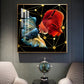 Abstract Betta Fish Glass Finish Square Wall Art