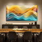 Waves Elegance Glass Finish Horizontal Wall Art