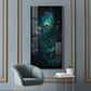 Buddha's Peaceful Retreat Glass Finish Vertical Wall Art