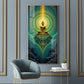 Surreal Energy Of Budha Glass Finish Vertical Wall Art