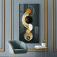Hemicycle Design Glass Finish Vertical Wall Art