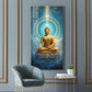 Mastering Concious Energery Budha Glass Finish Vertical Wall Art