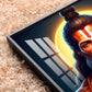 Lord Hanuman Glass Finish Square Wall Art