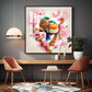 Avian Harmony Glass Finish Square Wall Art