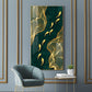 Oceanic Gold Fish Glass Finish Vertical Wall Art