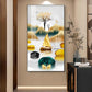 Lakeside Elegance Glass Finish Vertical Wall Art