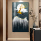Colorful Petal Mosaic Glass Finish Vertical Wall Art
