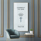 Connect To God Motivational Glass Finish Vertical Wall Art