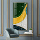 Chic Abstraction Glass Finish Vertical Wall Art