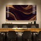 Golden Rhythm Wave Glass Finish Horizontal Wall Art