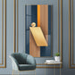 Unfold Abstraction Glass Finish Vertical Wall Art
