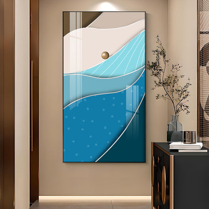 WaveStone Harmony Glass Finish Vertical Wall Art