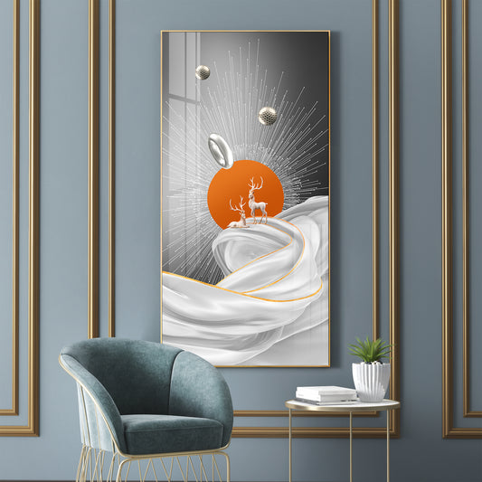 Ethereal Pathways Glass Finish Vertical Wall Art