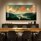 Nature Peaceful Glass Finish Horizontal Wall Art