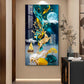 Moonnlit Dancing Deer Glass Finish Vertical Wall Art