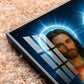 Jesus Spiritual Glass Finish Square Wall Art