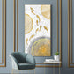 Radiant Fins Glass Finish Vertical Wall Art