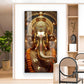 Ganpati Bappa Morya Glass Finish Vertical Wall Art