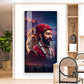 Real Warrior Chhatrapati Sambhaji Maharaj Glass Finish Vertical Wall Art