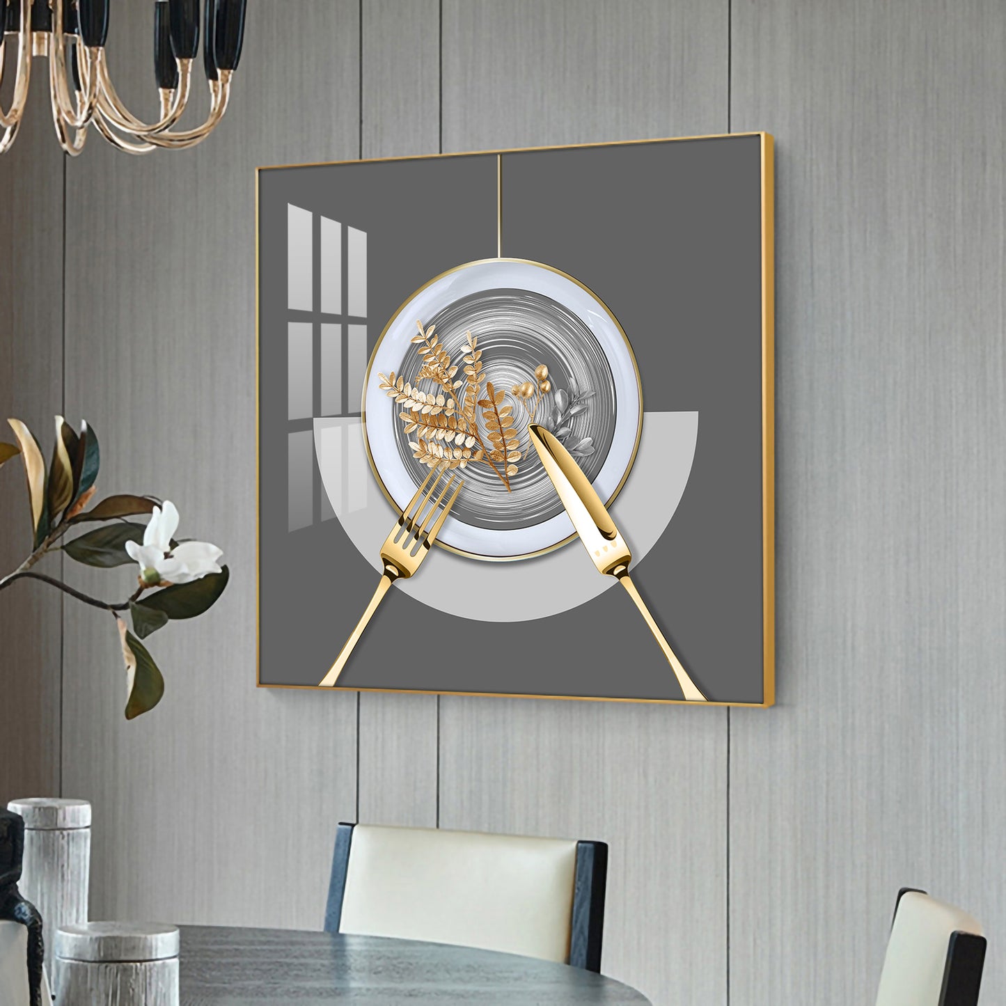 Artful Dining Glass Finish Square Wall Art