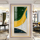 Chic Abstraction Glass Finish Vertical Wall Art