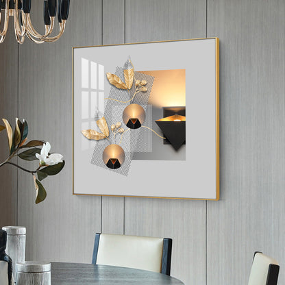 Opulent Oasis Glass Finish Square Wall Art