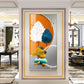 Orange Blossom Glass Finish Vertical Wall Art