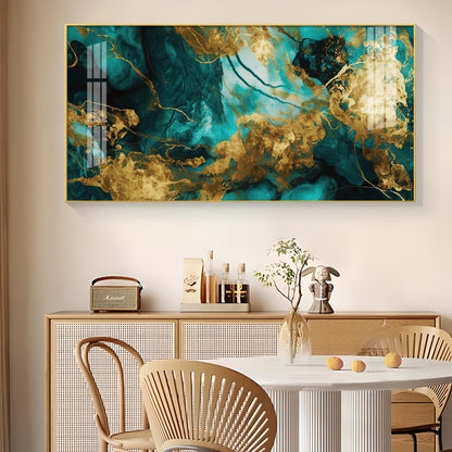 Luxe Fusion Glass Finish Horizontal Wall Art