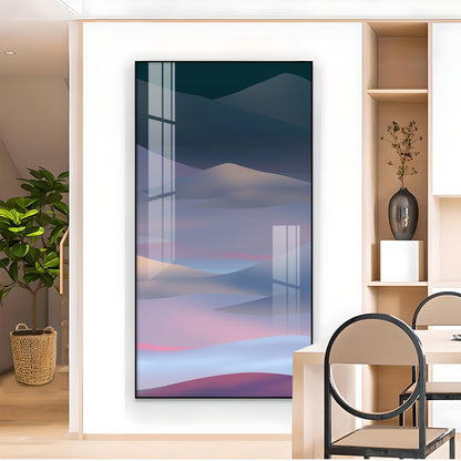 Arid Horizons Glass Finish Vertical Wall Art