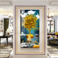 The Living Art Glass Finish Vertical Wall Art