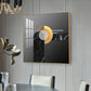 Black and Gold Glass Finish Square Wall Art