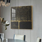 Black and Gold Reverie Glass Finish Square Wall Art