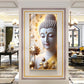 Sacred Stillness Buddha Glass Finish Vertical Wall Art