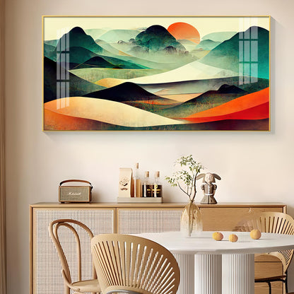 Dunes And Sunlit Glass Finish Horizontal Wall Art