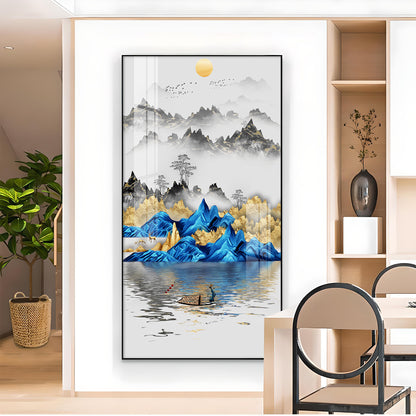 Visual Ode to Nature Glass Finish Vertical Wall Art