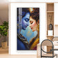 Lord Shiva and Goddess Parvati Glass Finish Vertical Wall Art